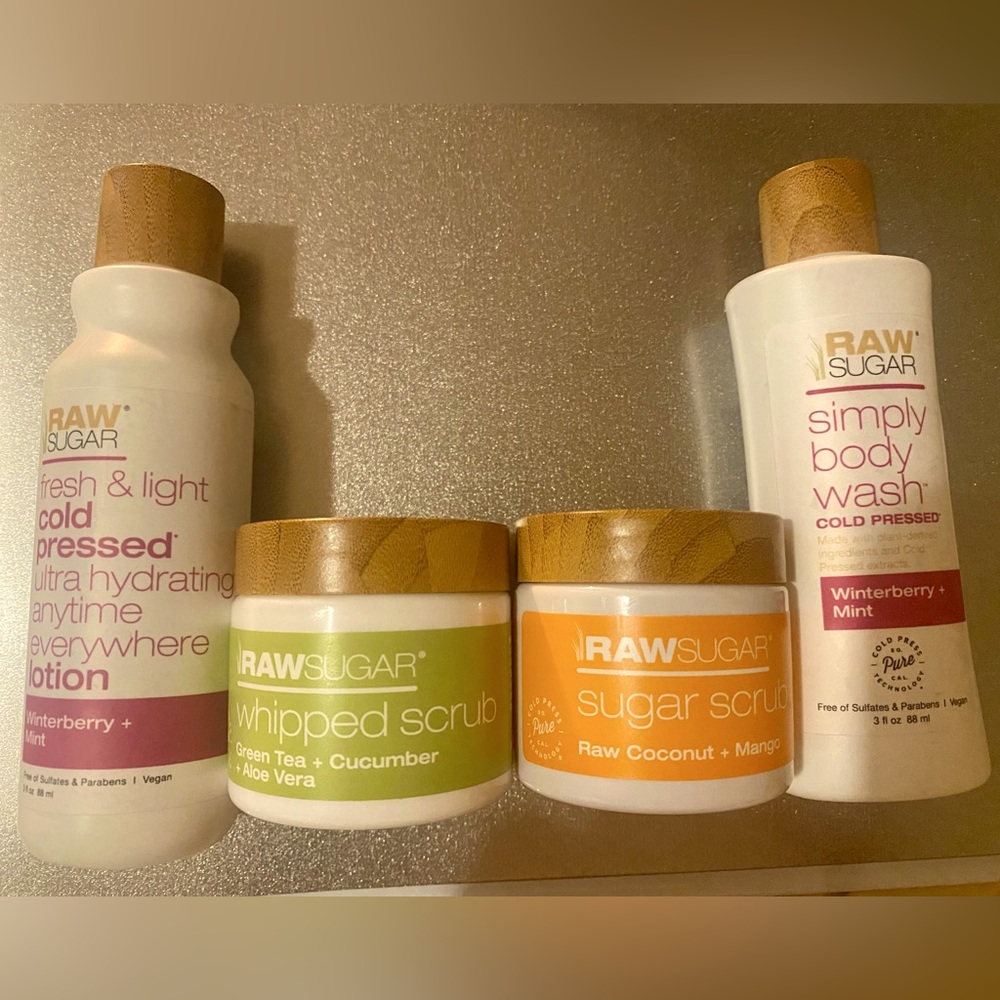 RAW sugar scrub bath set